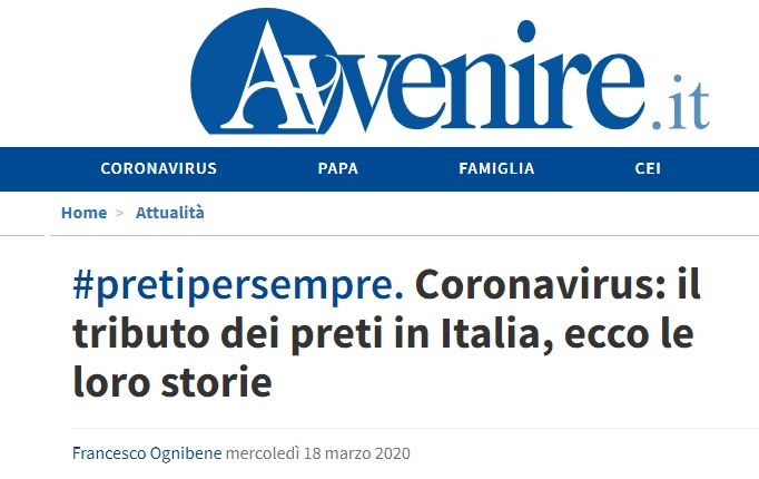 意大利生活■大批意大利神职人员因新冠病毒死亡……