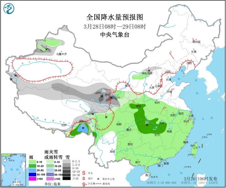 「广西强降雨」较强冷空气继续影响我国大部地区江南华南等地有较强降雨