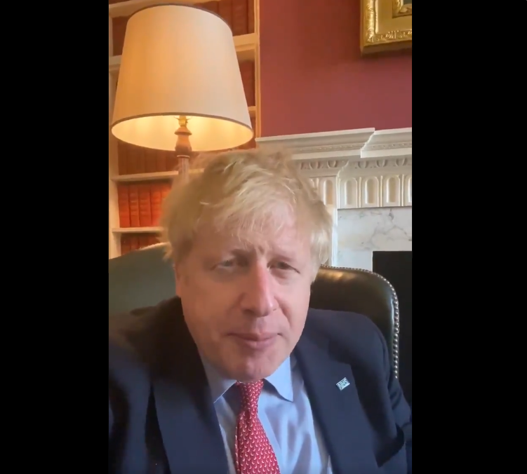 『国际』英国首相约翰逊发布视频：感谢所有人，我们一定能携手渡过难关