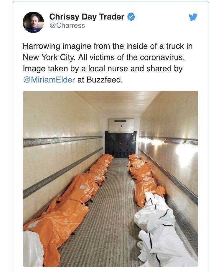 #文汇报#纽约护士贴出一张照片震动世人：我从未见过这般景象