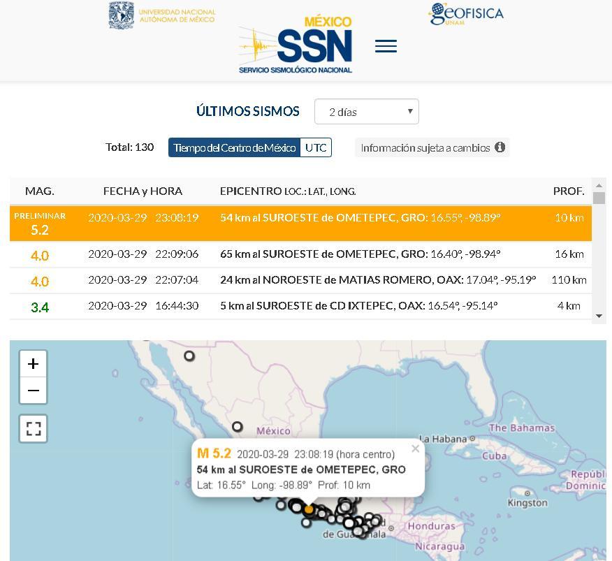 「地震」墨西哥格雷罗州发生5.2级地震
