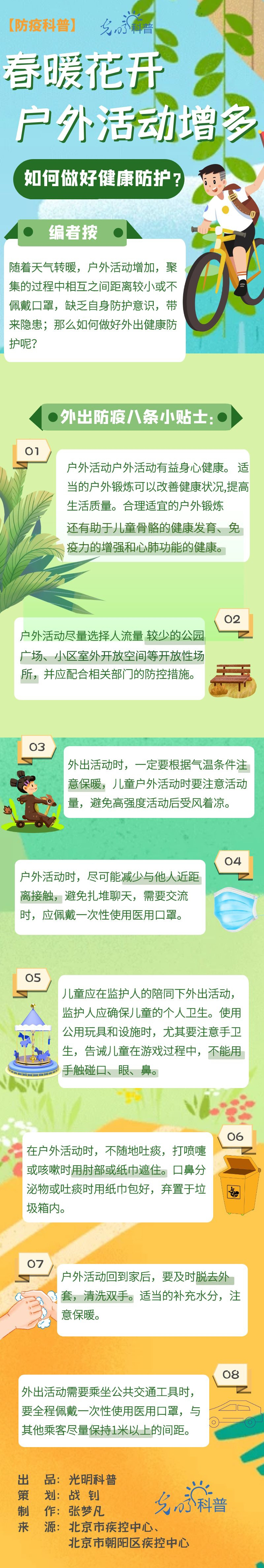 #户外运动#【防疫科普】春暖花开户外活动增多,如何做好健康防护?