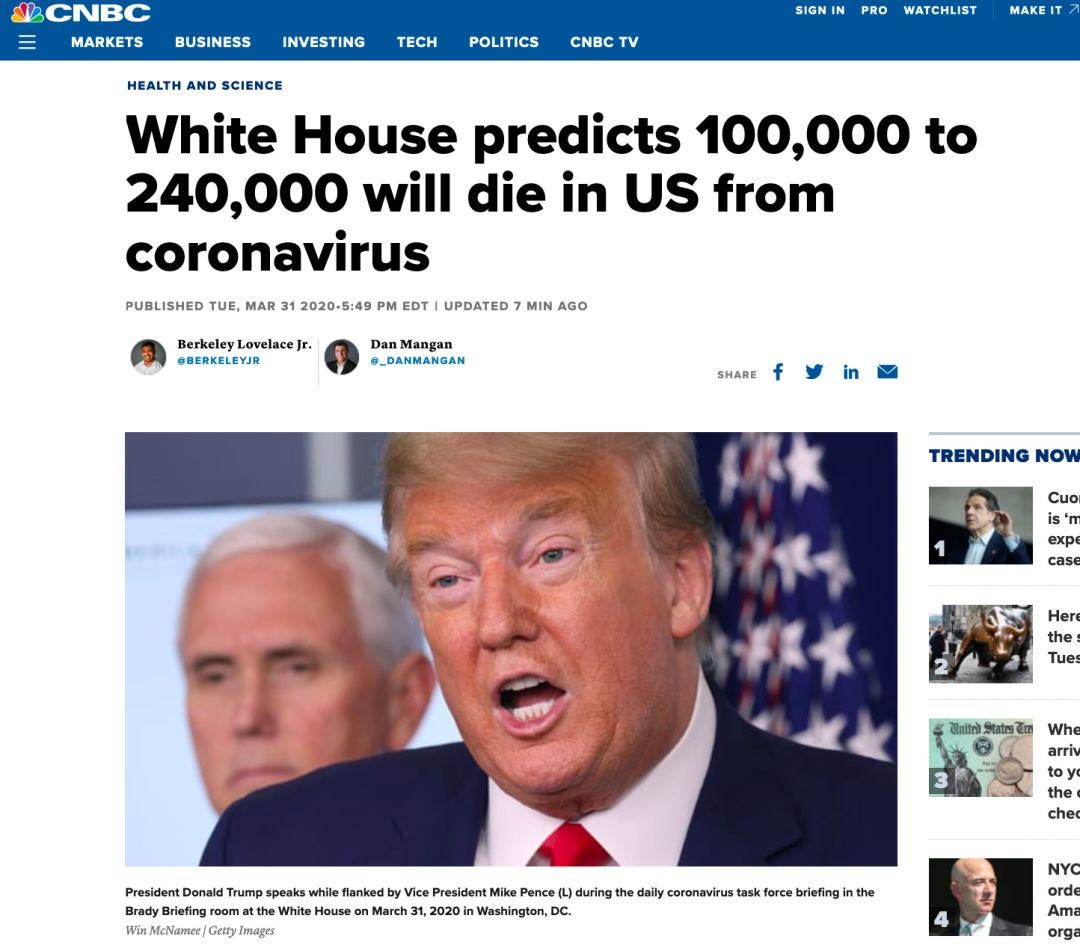 『特朗普』特朗普预测:未来两周会非常非常糟糕……