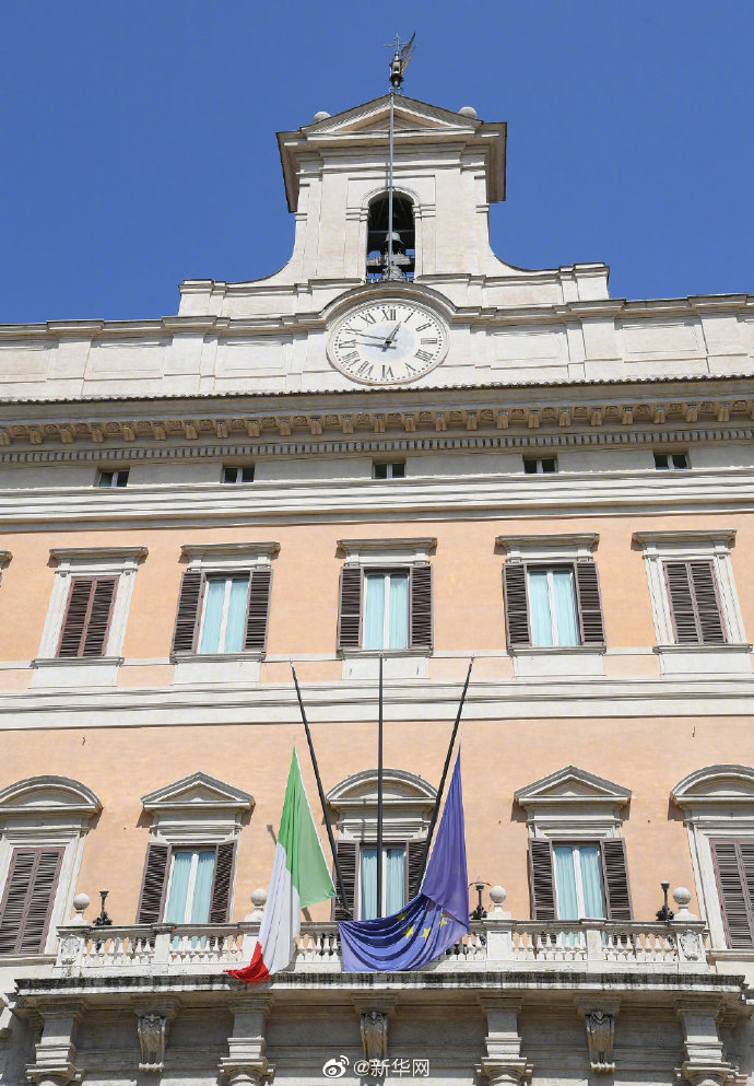 #肺炎#意大利为新冠肺炎逝世者降半旗