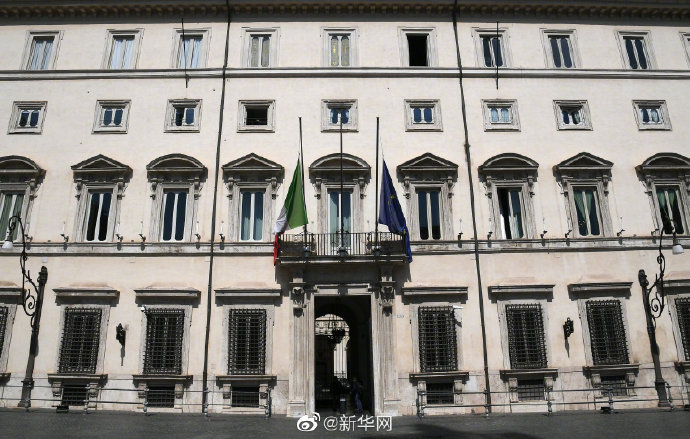 #肺炎#意大利为新冠肺炎逝世者降半旗
