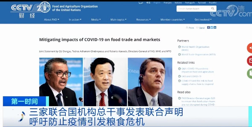 『疫情』疫情或引爆“粮食危机”？三大国际组织发表一则联合声明！