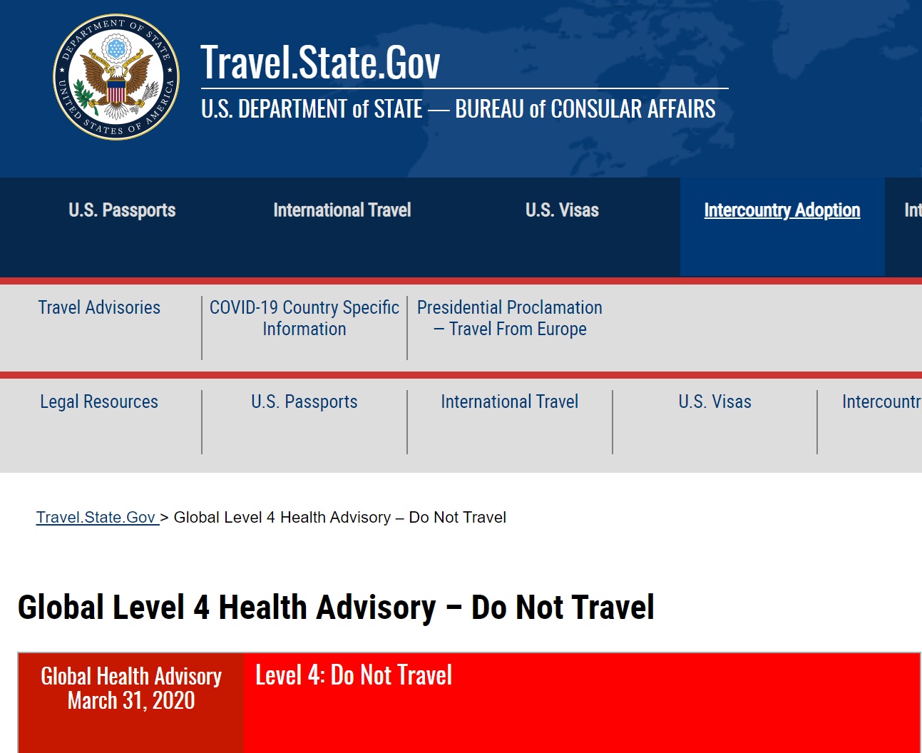 【国际】有深意?美国务院领事事务局发推:美国人不要延期回国