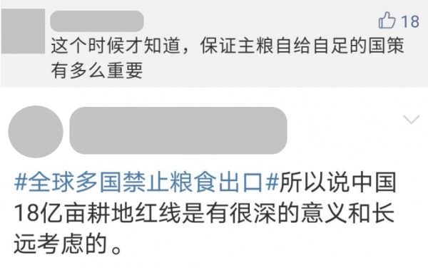 「农业」锐参考| “多国限制粮食出口”令人恍然大悟:中国这条“红线”坚持得太对了!