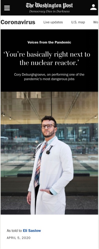 【国际】芝加哥医生：给患者插管“就像在核反应堆旁”，看着别人死去无能为力…