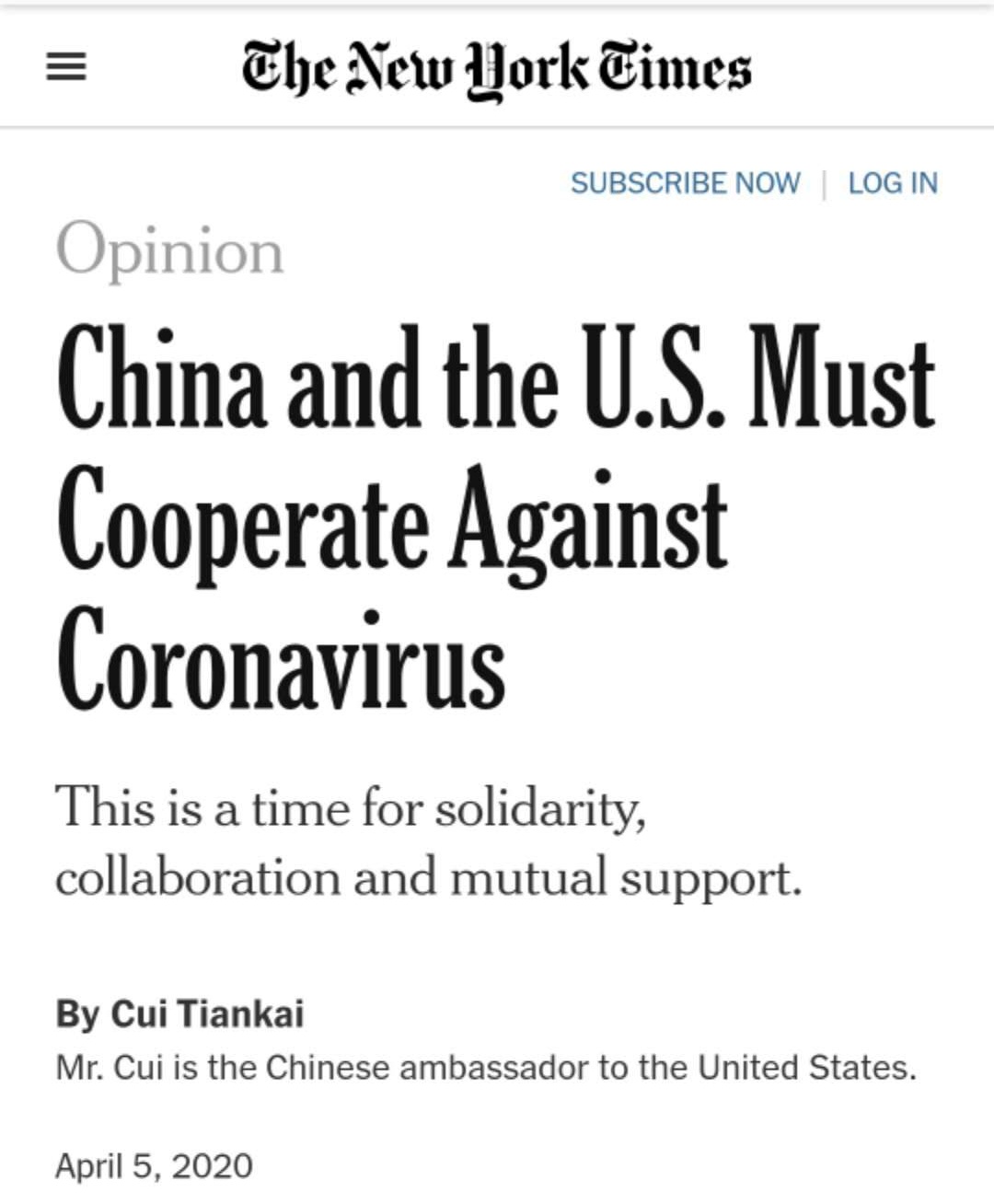 #疫情#海外网评：全球疫情蔓延，中美尤需携手合作