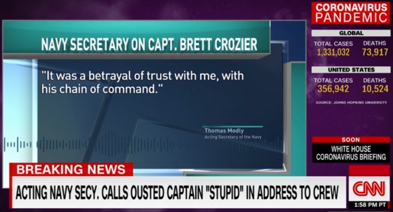 #海军#“罗斯福”号航母官兵气炸！美代理海军部长怒斥舰长录音曝光