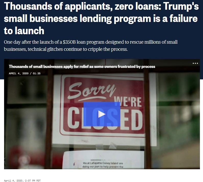 「企业贷款」美国调查：史上最高政府经济援助为何难落实？