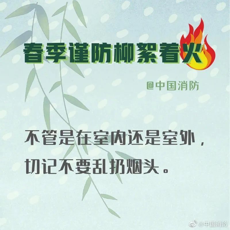 「柳絮」应急科普丨春季谨防杨柳絮着火！