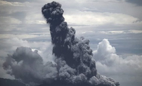 火山@印尼喀拉喀托之子火山喷发