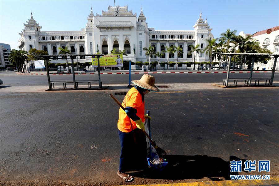 国际■缅甸：空旷的街头