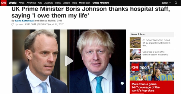 英国首相■突发：英国首相治愈出院