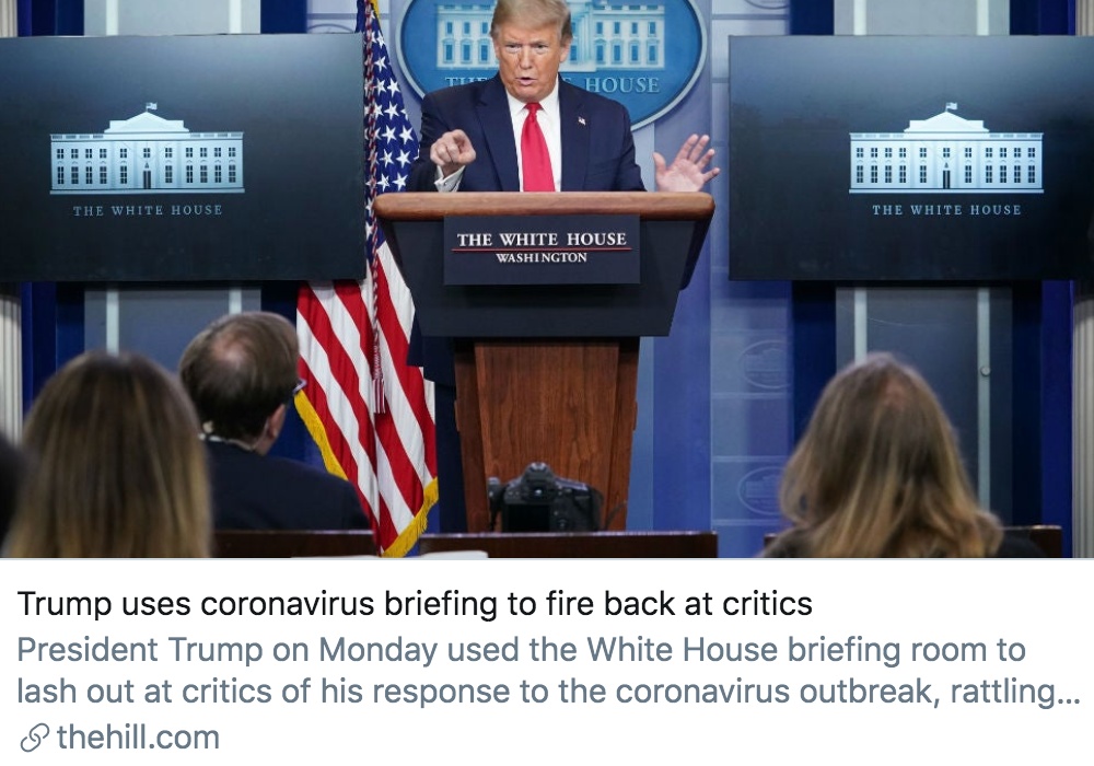 「特朗普」特朗普白宫疫情简报会变成“表彰会”？近10万民众请愿取消