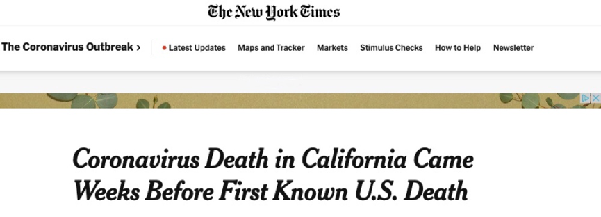 肺炎：真相丨美国早期新冠肺炎病例病亡时间提前，社区传播早已开始