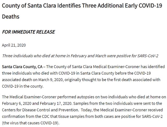 『国际』出现死亡病例时间提前三周!新冠病毒或早已在美“社区传播”