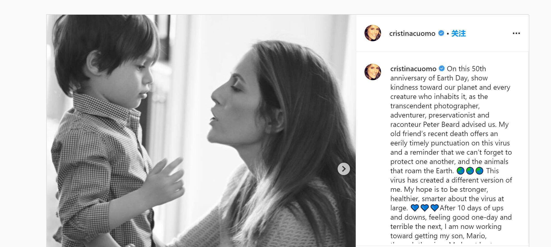 肺炎■继自己和妻子感染新冠肺炎后，CNN主播科莫14岁儿子也确诊