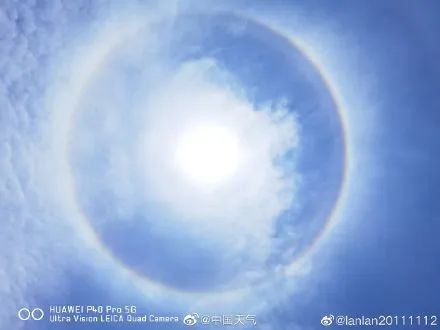 「摄影」全国多地上演日晕奇观！拍照的网友太皮了~