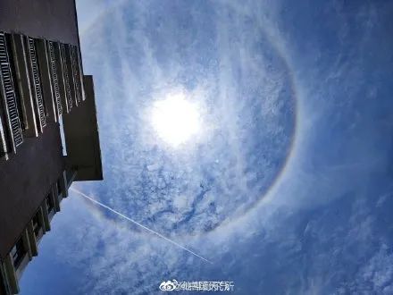 「摄影」全国多地上演日晕奇观！拍照的网友太皮了~