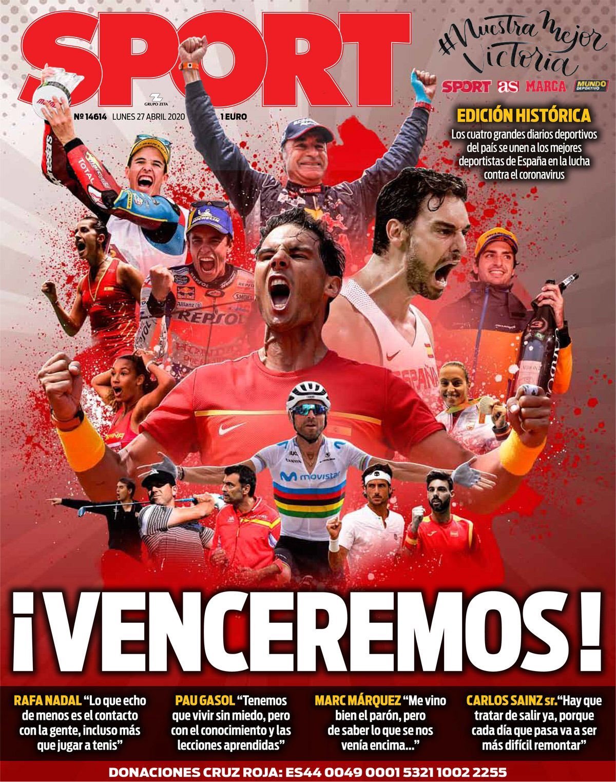 「国际足球」西班牙体育明星联手 发声对抗新冠病毒