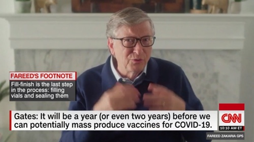 比尔盖茨基金会@新冠疫苗何时能投入规模化生产？比尔·盖茨给出预测