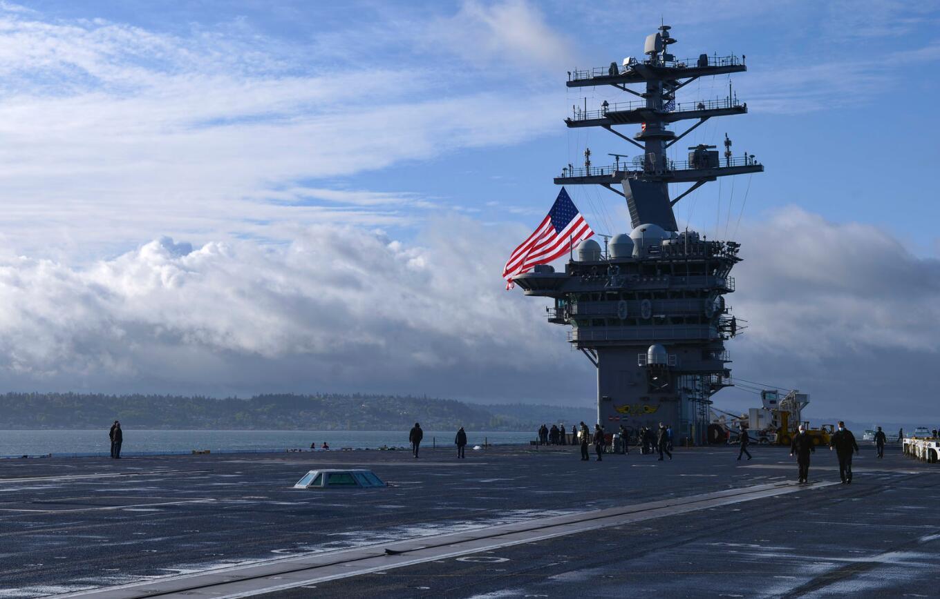 『航母』一个月后美军在太平洋又有航母了 尼米兹号已经出港