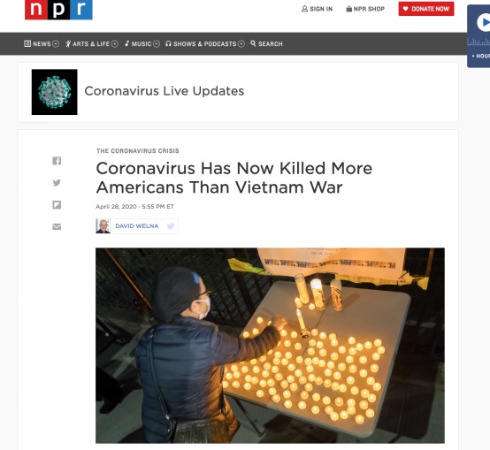 『美国州』美国新冠死亡病例超5.8万这天，美媒曝出一个消息：10个州将重新开放近50个购物中心