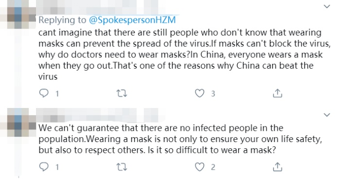 [口罩]“戴不戴口罩？这是个大问题！”中联部发言人今转发一张图：“看完自己做决定吧！”