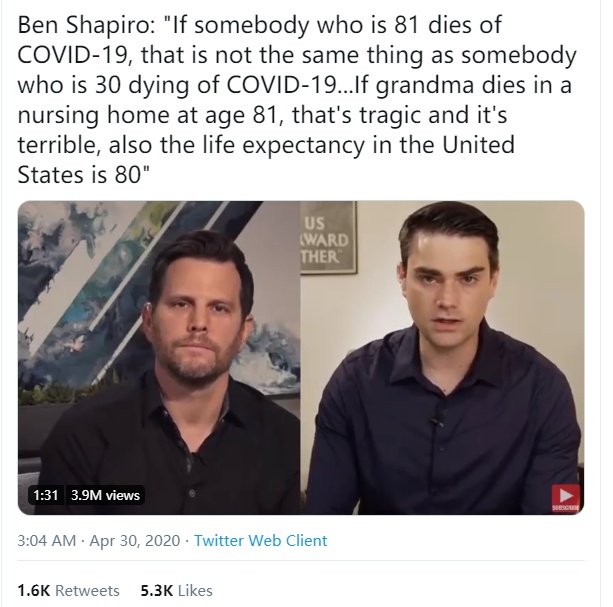 国际@逼急了，美国终于有人把这极度冷血的意思说出来了！