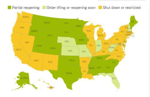 国际@美国累计确诊逾112万例 占全球确诊数近1/3 纽约州逾240万人或被感染
