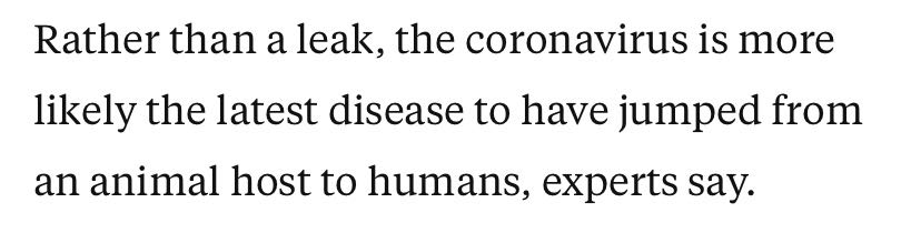 『科学』新冠病毒从实验室泄漏?怎么可能!看美国病毒专家的四大理由