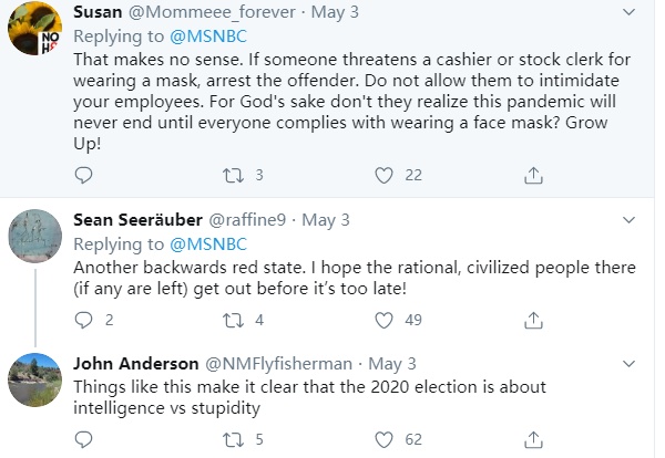 国际社会：美国害怕持枪暴动，取消戴口罩规定