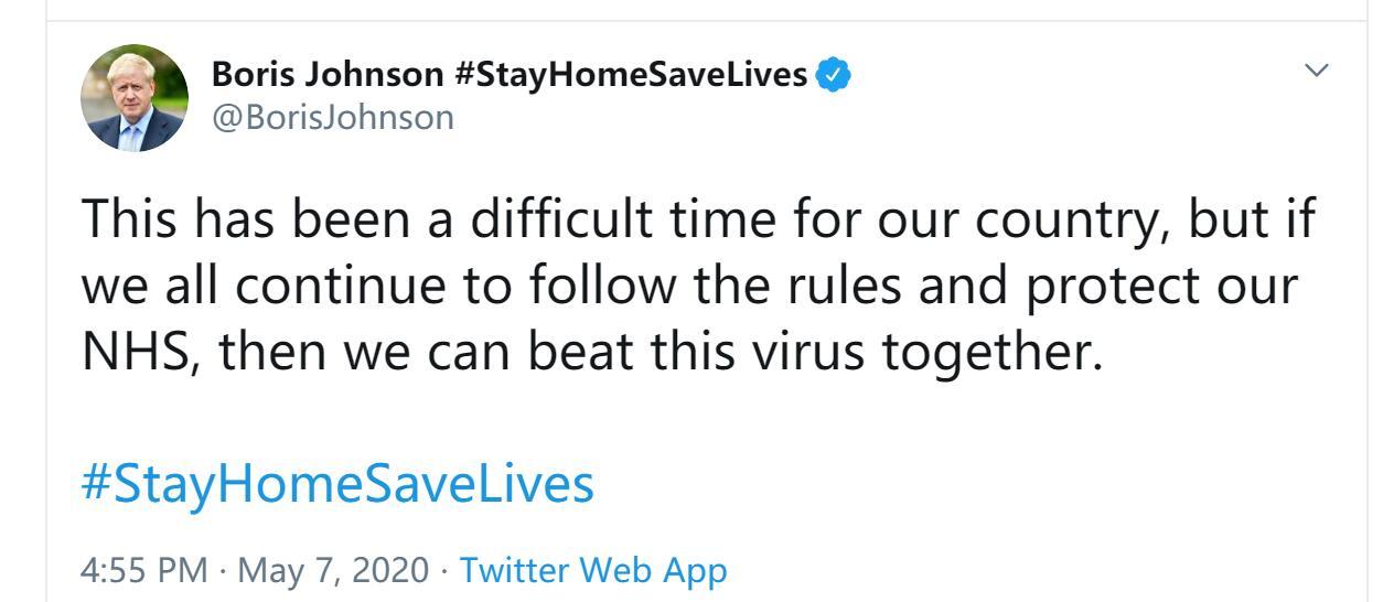 疫情约翰逊:当下是我们国家的艰难时刻,但我们可以一起击败病毒