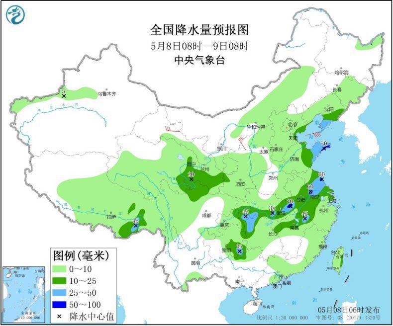 天气较强降雨缩减至江南等地 北方凉意显华南桑拿天持续
