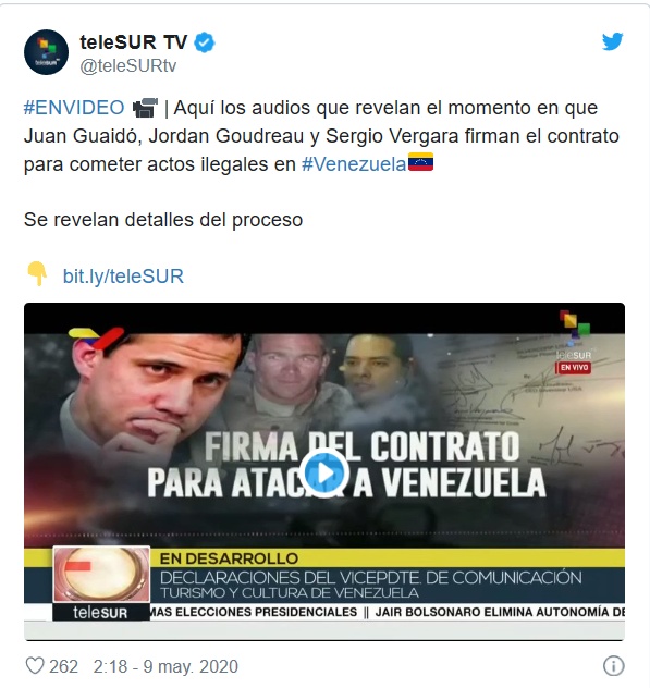 国际委内瑞拉反对派与美国雇佣兵对话录音曝光:是时候开始行动了