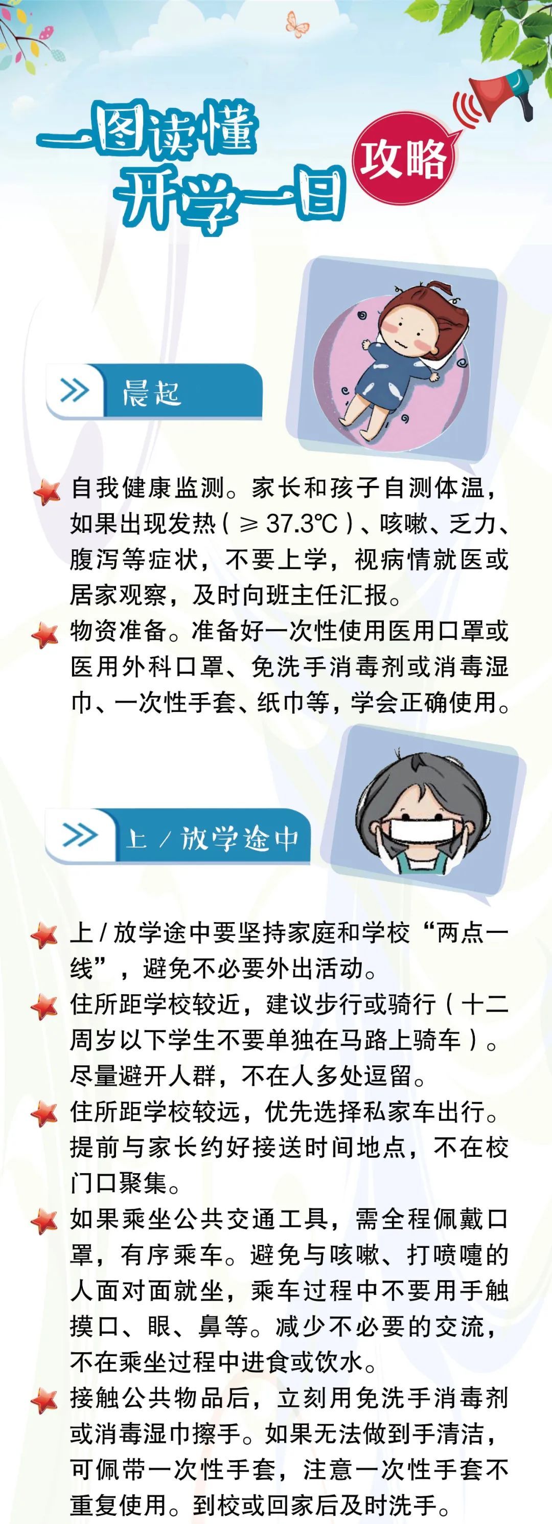 时政北京疾控：一图读懂 开学一日攻略！