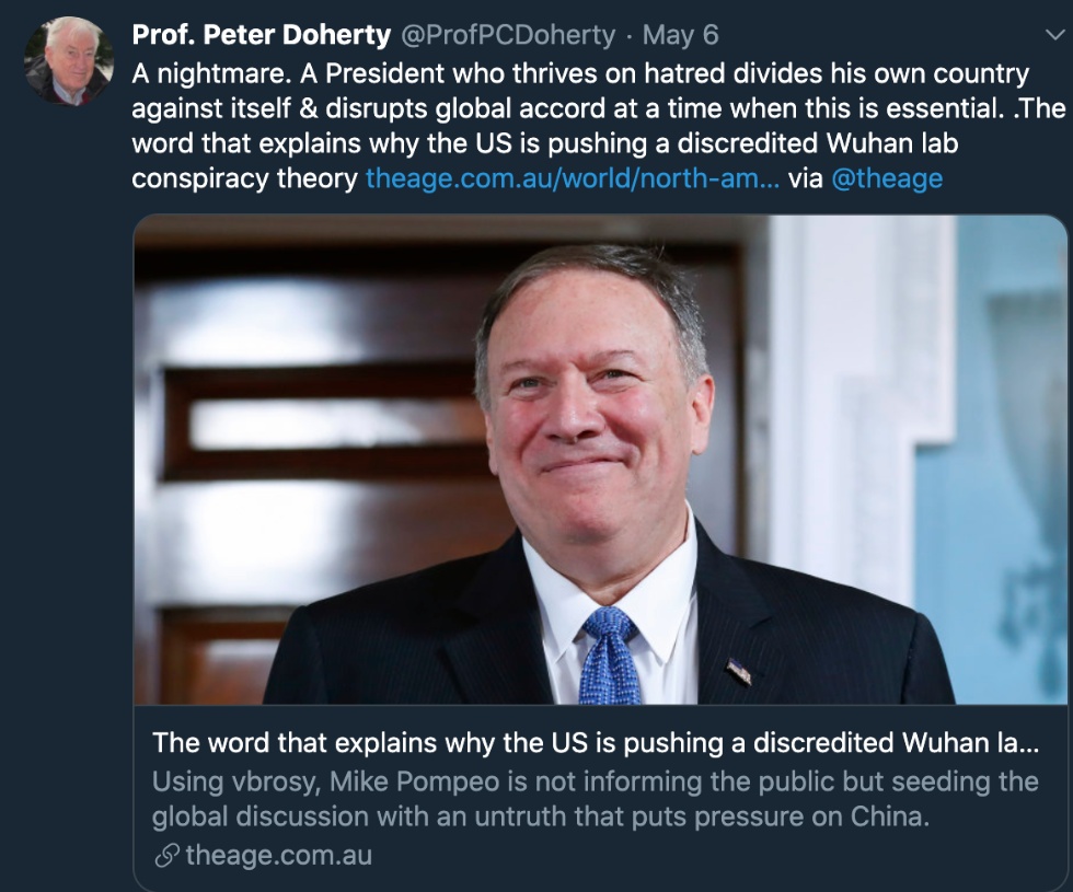 诺贝尔诺贝尔医学奖得主：某些国家围绕中国的政治操作“极为愚蠢”