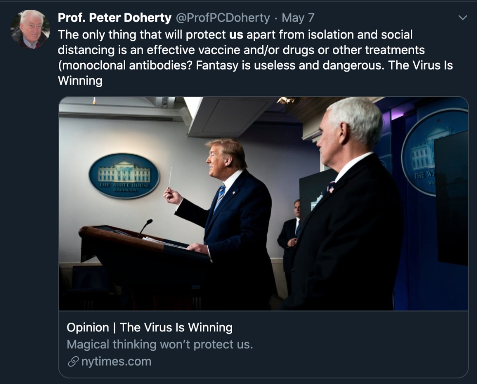 诺贝尔诺贝尔医学奖得主：某些国家围绕中国的政治操作“极为愚蠢”