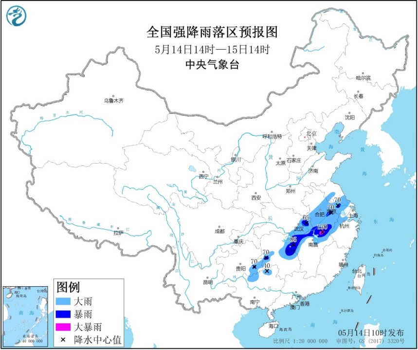 天气专家解读长江中下游较强降水 需防范雷暴冰雹等强对流天气