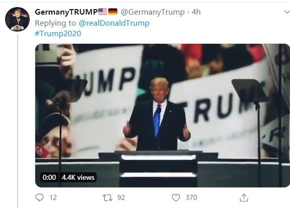 水军刚刚，特朗普竟用一个世界通用的贬义词，向他的水军致谢！