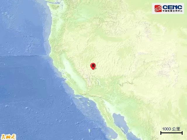 地震美国内华达州发生6．4级地震 震中300公里内有6座大中城市