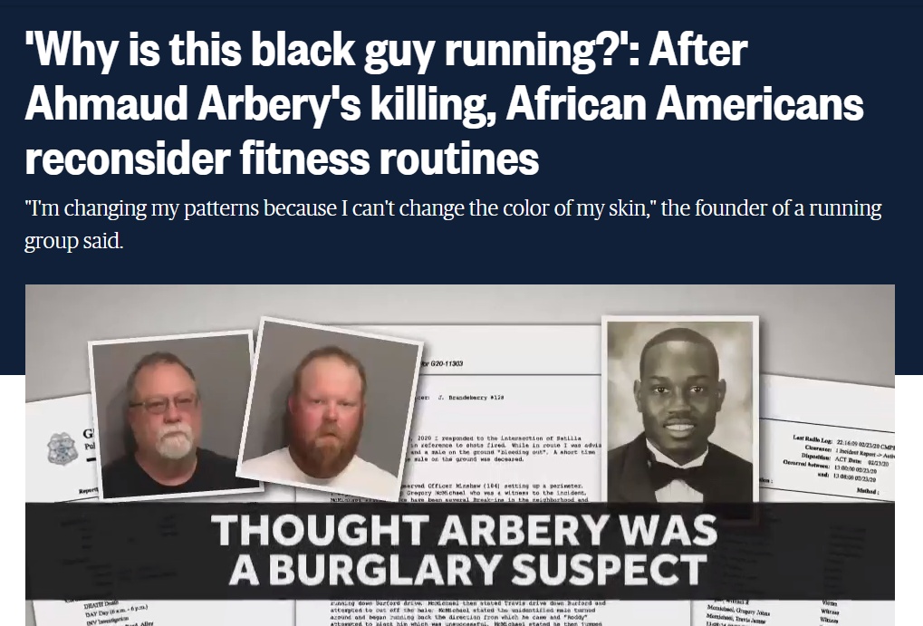 跑步爱跑步的美国黑人现在都在盘算：怎么跑才不会被打死？