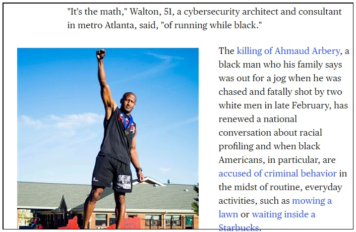 跑步爱跑步的美国黑人现在都在盘算：怎么跑才不会被打死？