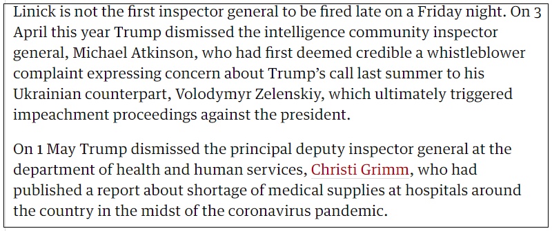 特朗普?调查蓬佩奥？美国国务院一监察长被开除