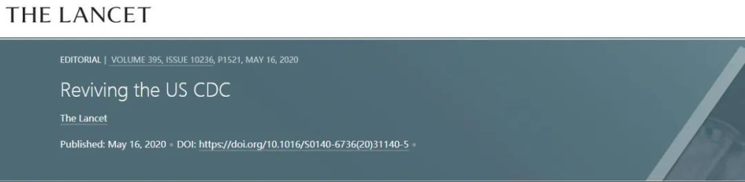 柳叶刀CDC沦为摆设 《柳叶刀》向特朗普政府开炮