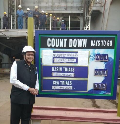 航母印度首艘国产航母最新画面曝光 舰岛仍是空壳状态