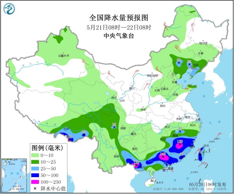 中国气象局南方暴雨来势凶猛 湘赣闽桂粤雨势激烈